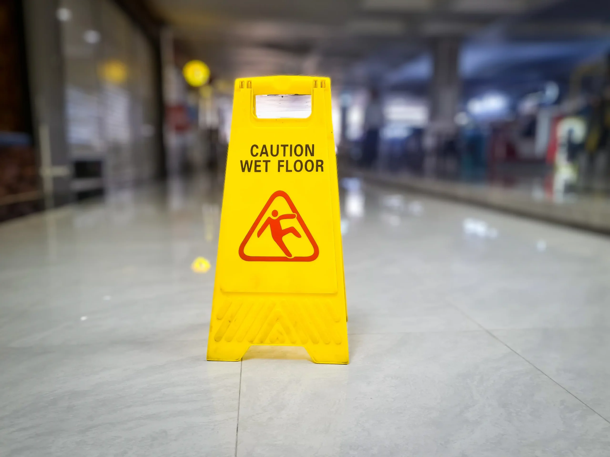 wet floor caution sign