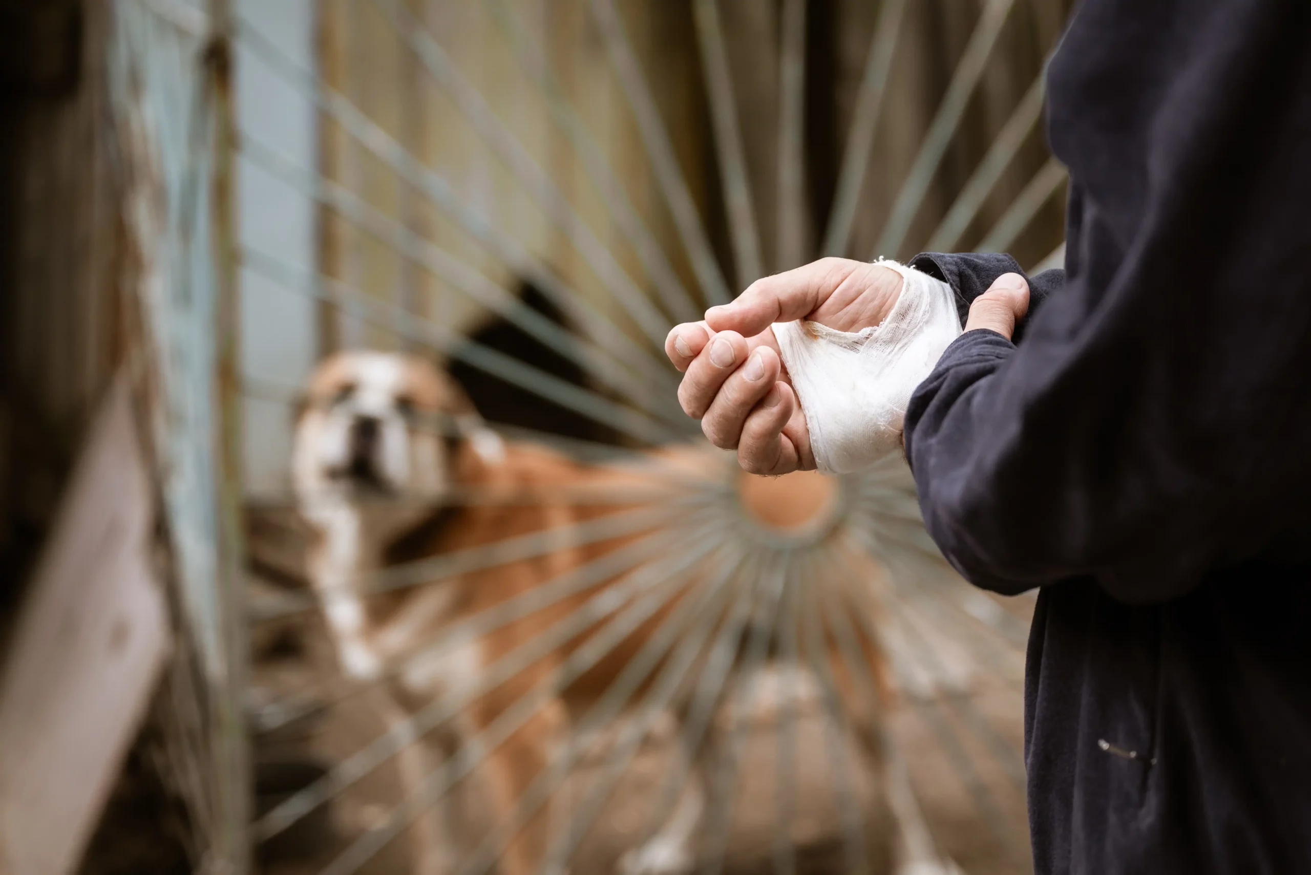 dog bite hand injury