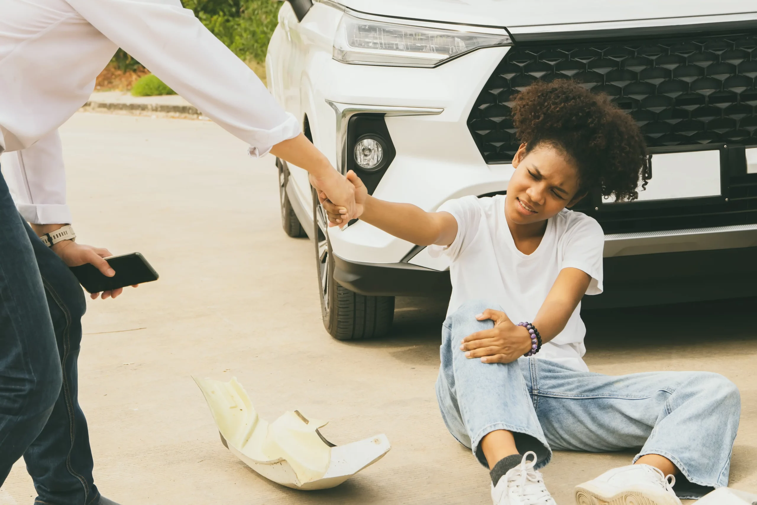 woman who was hit by a car gets an an attorney