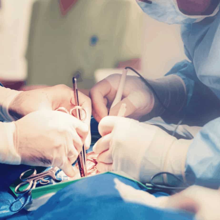 Two surgeons operate on a patient In New York City