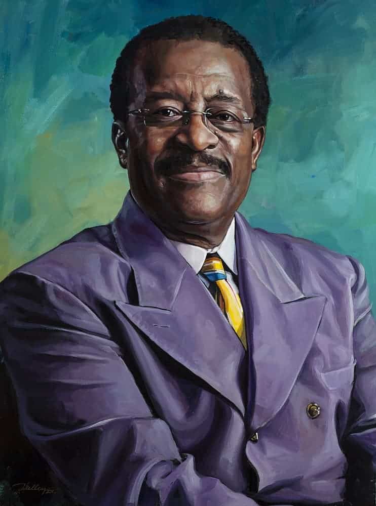 img- Painting of Johnnie Cochran The Cochran Firm