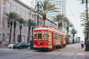 An image of a street car in new orleans